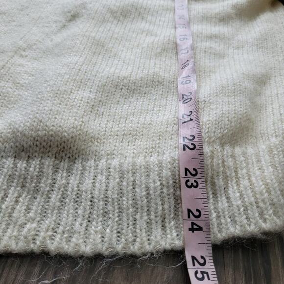 Vintage Beldoch Popper Womens Pullover Sweater L Cream Embroidered Short Sleeve - Picture 6 of 7